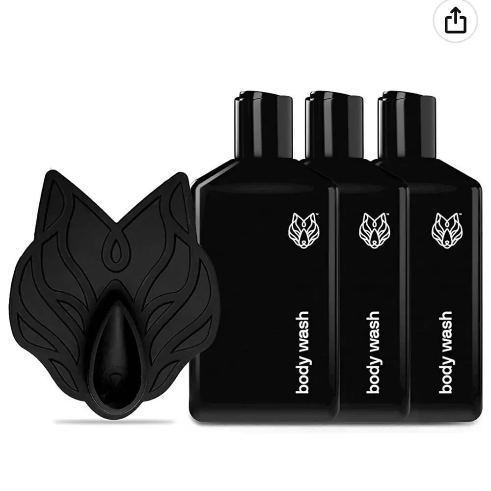 Black wolf body acne spray wash scrubber/guy men male unisex